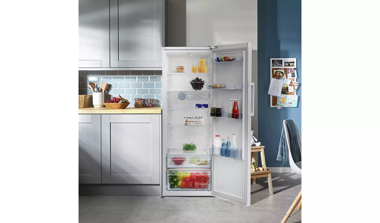 Beko LSG4545W Tall Larder Fridge - White