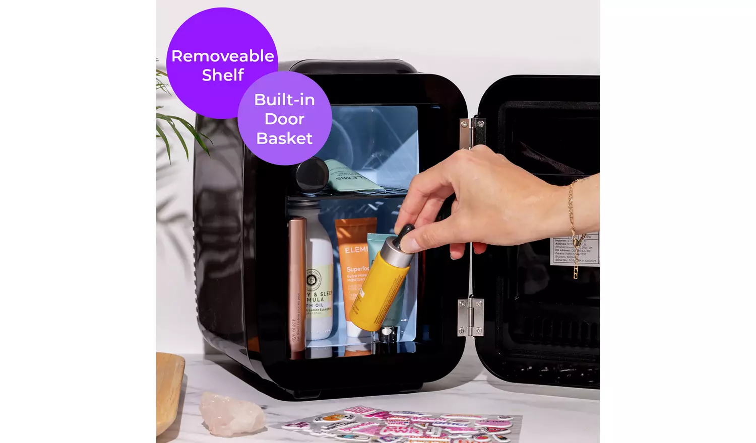 Stylpro 4 Litre Exclusive Beauty Fridge - Black