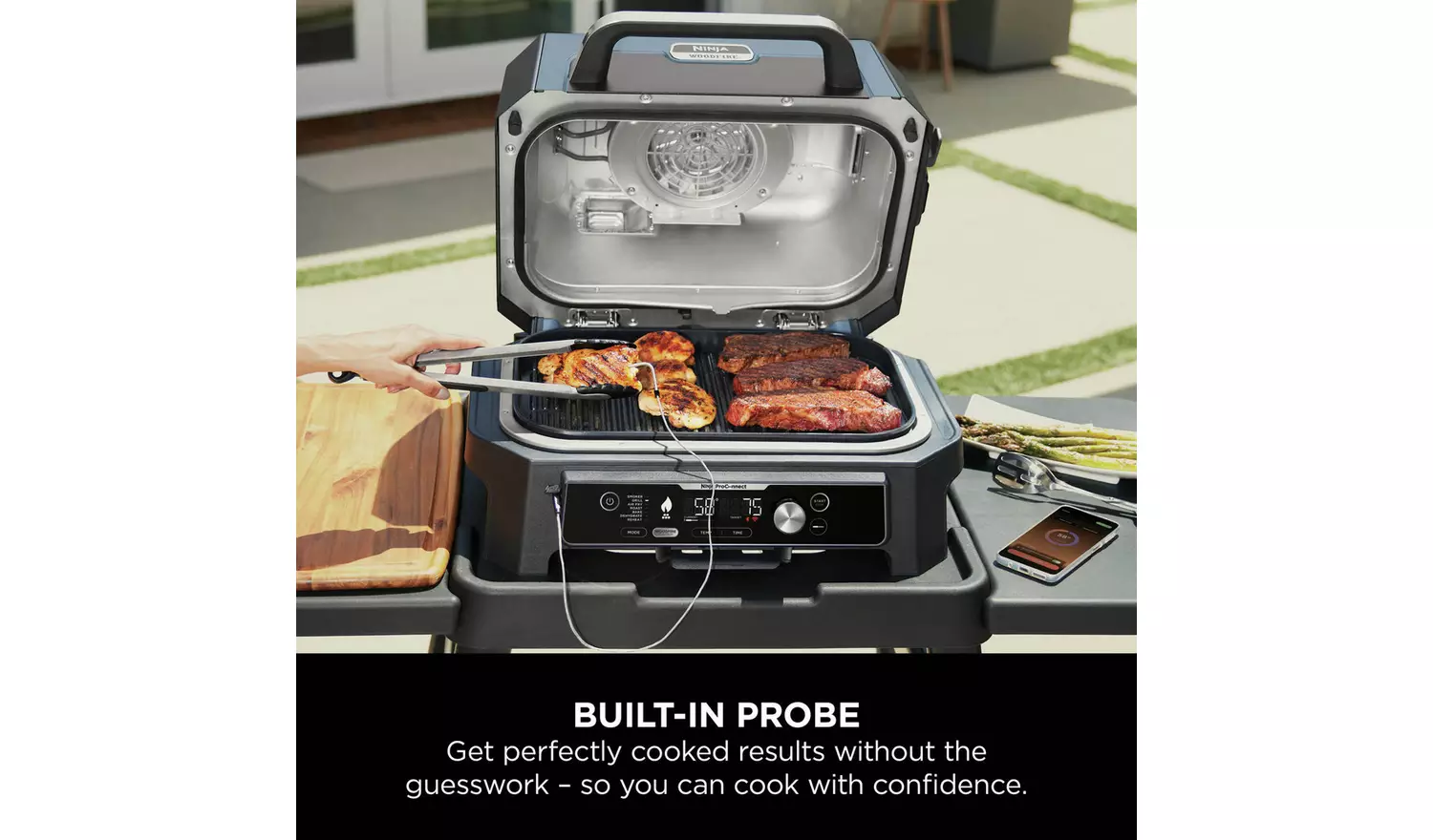 Ninja OG901UK Woodfire Pro XL Electric BBQ Grill & Smoker