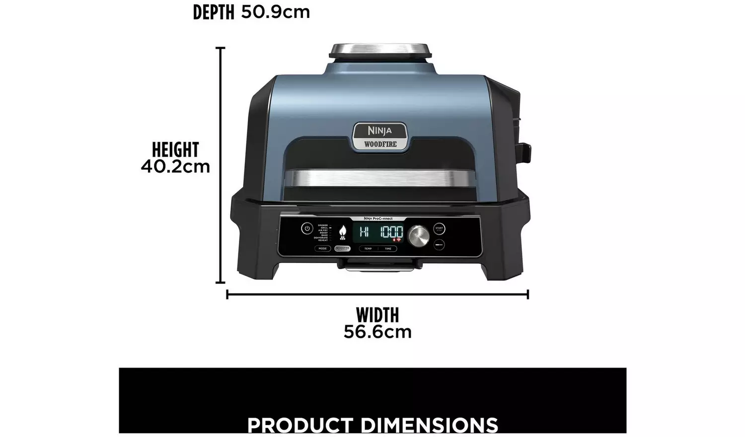 Ninja OG901UK Woodfire Pro XL Electric BBQ Grill & Smoker