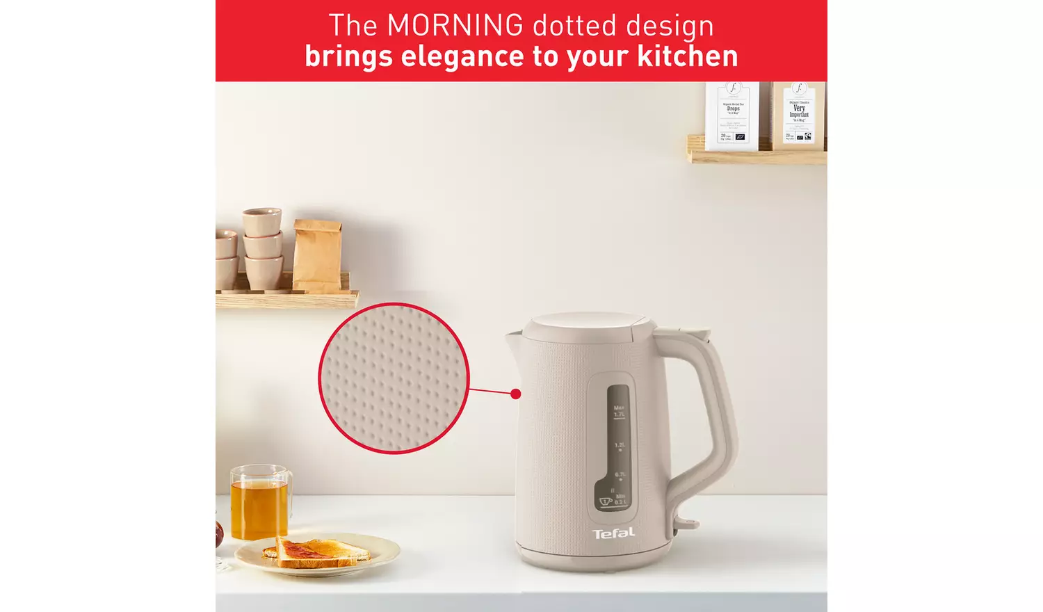 Tefal KO2M0BG0 Morning Kettle - Cream