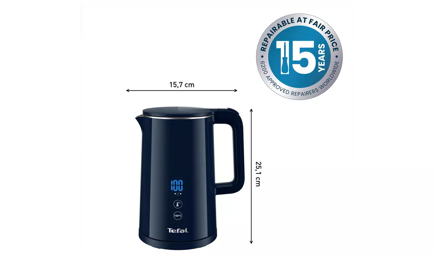 Tefal KO6934G0 Sense Kettle - Navy Blue