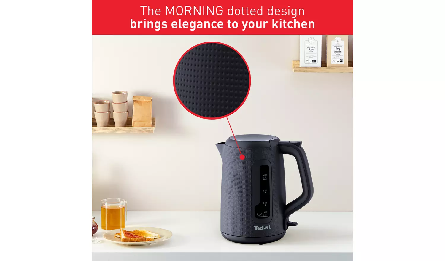 Tefal KO2M08G0 Morning Kettle - Dark Night