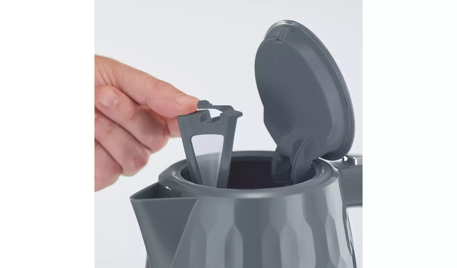 Russell Hobbs Honeycomb Grey Plastic Kettle 26053