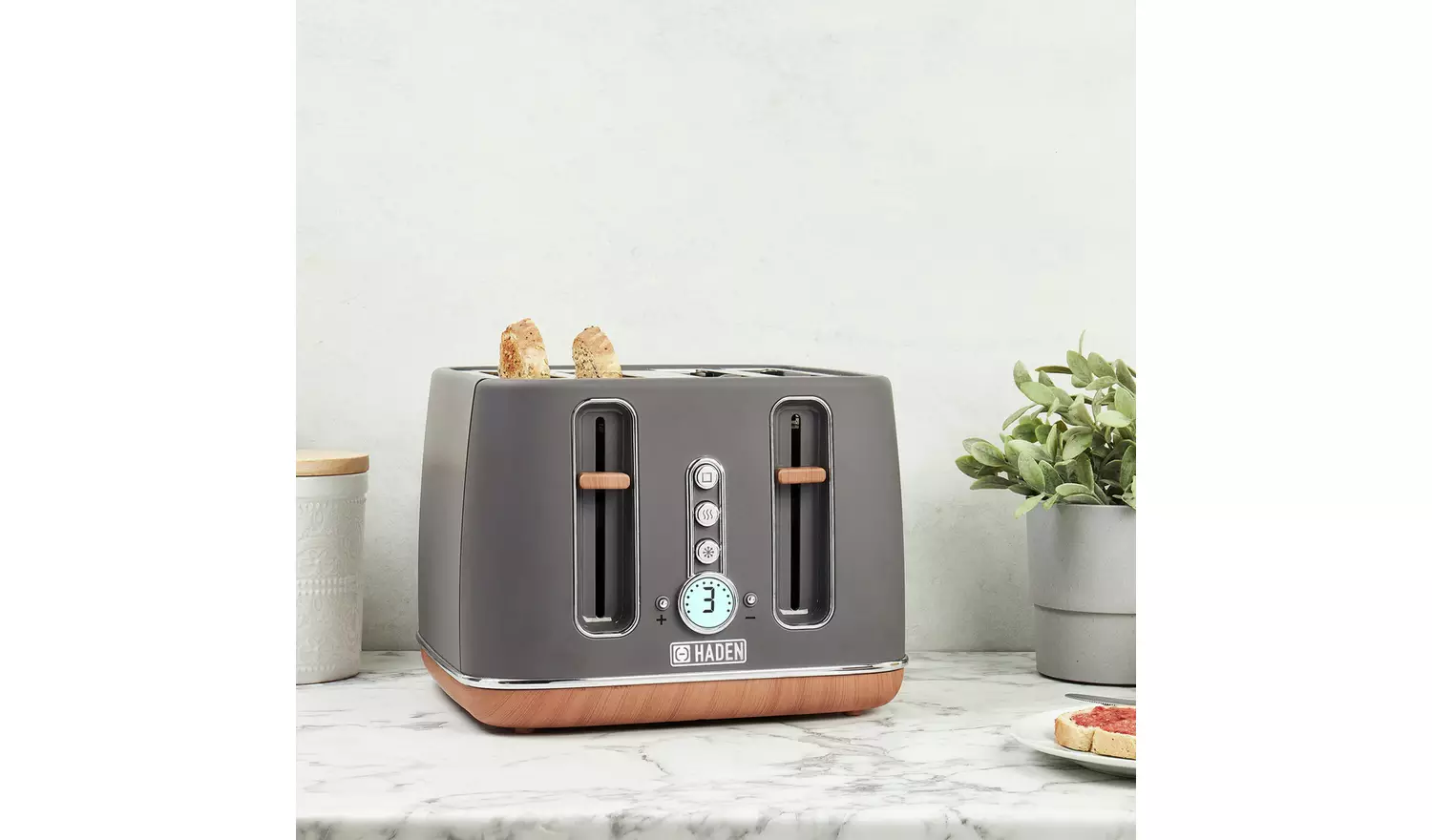 Haden 206794 Dorchester Kettle,Toaster & Microwave - Grey