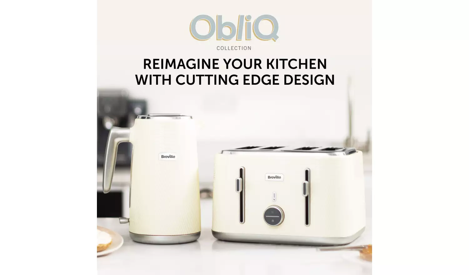 Breville VKT179 Obliq Kettle - Cream