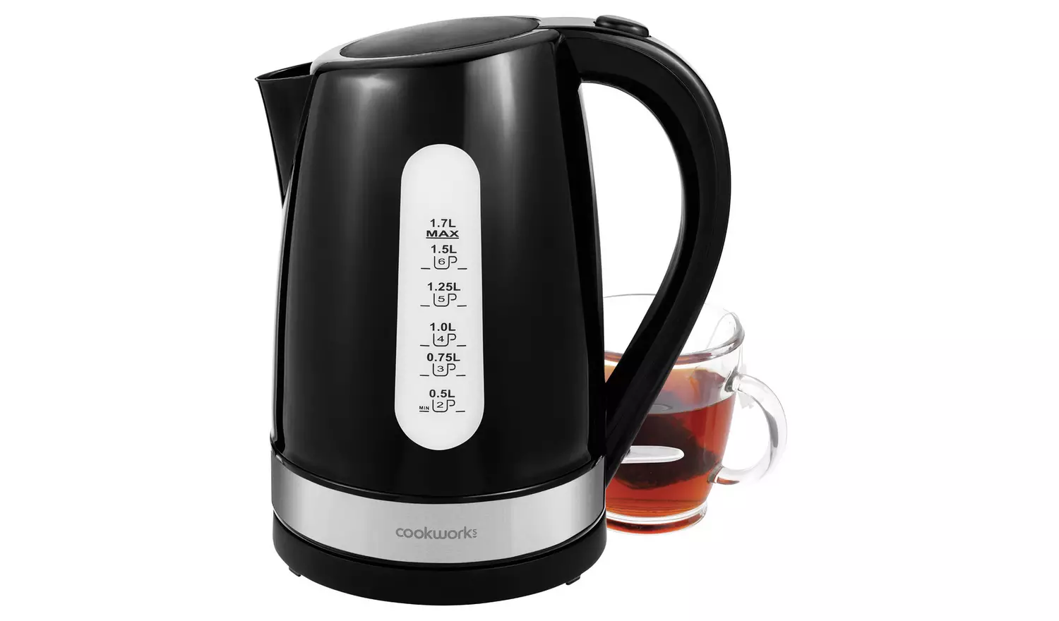 Cookworks Plastic Illuminated Kettle - Black