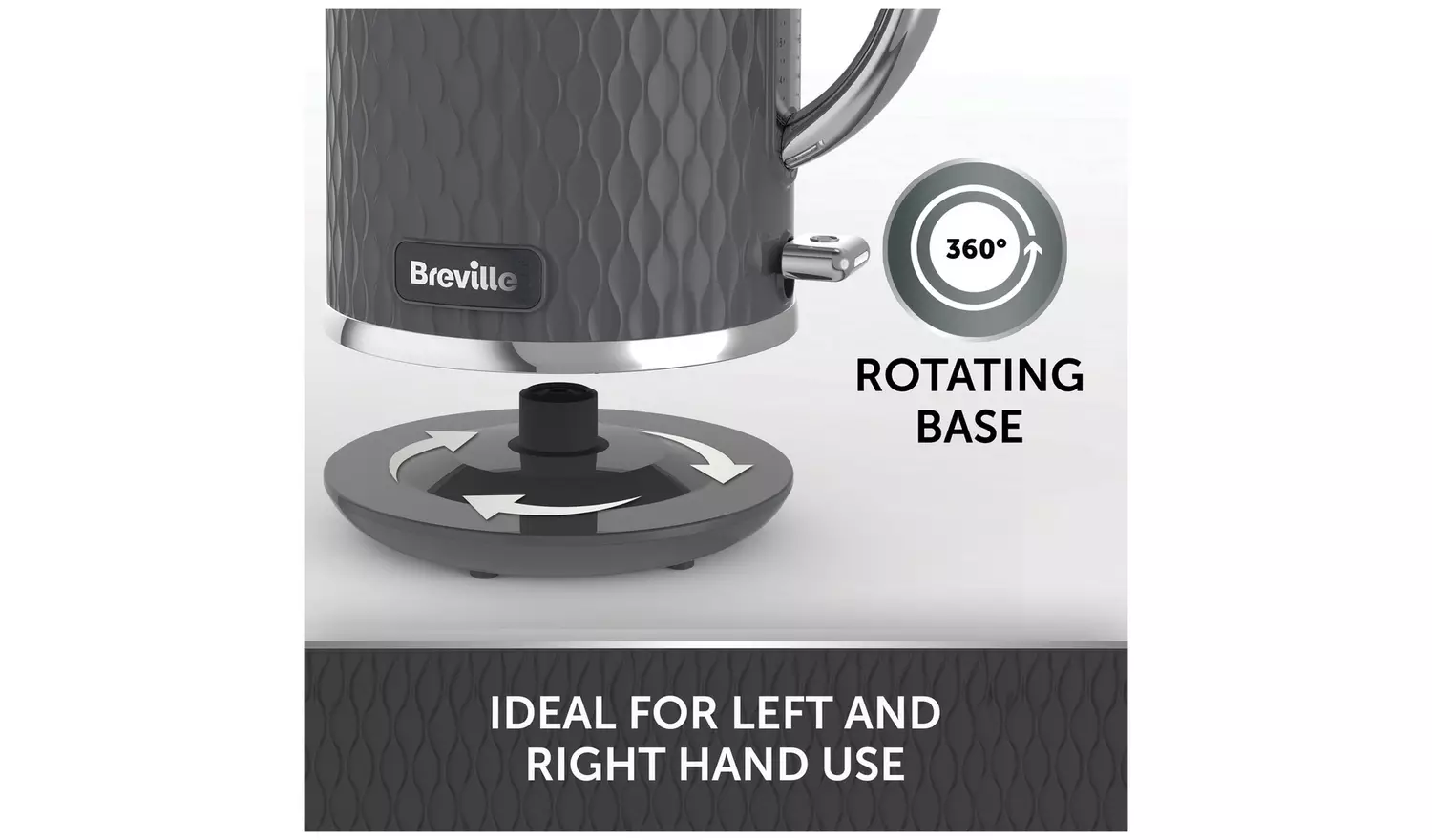 Breville VKT227 Curve Kettle - Grey and Chrome