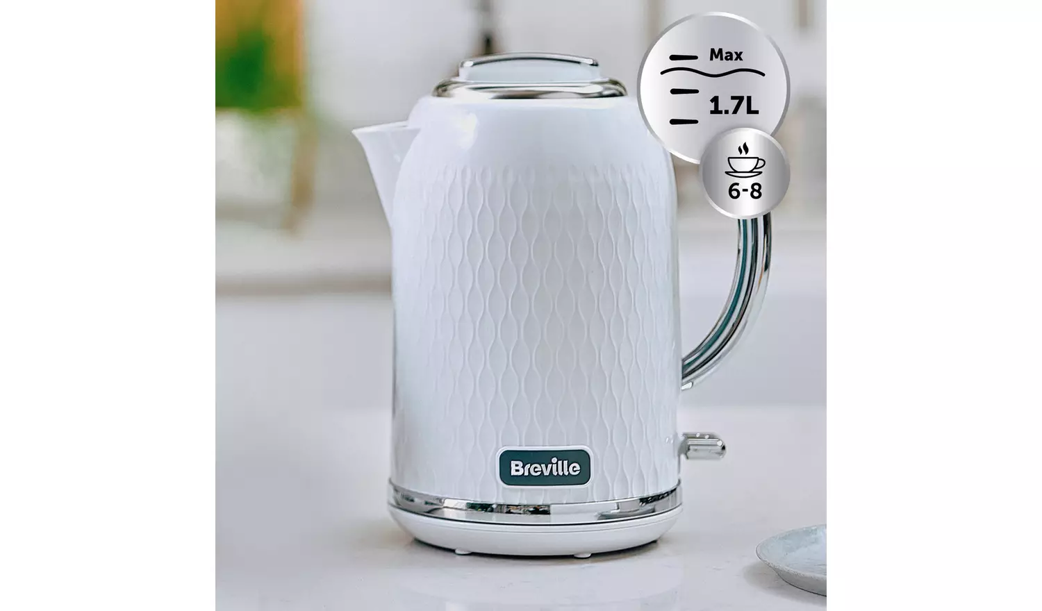 Breville VKT117 Curve Kettle - White and Chrome