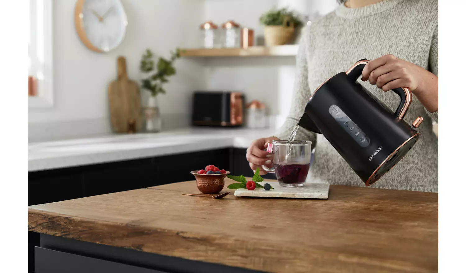 Kenwood ZJP05.C0DG Abbey Kettle - Dark Grey & Rose Gold