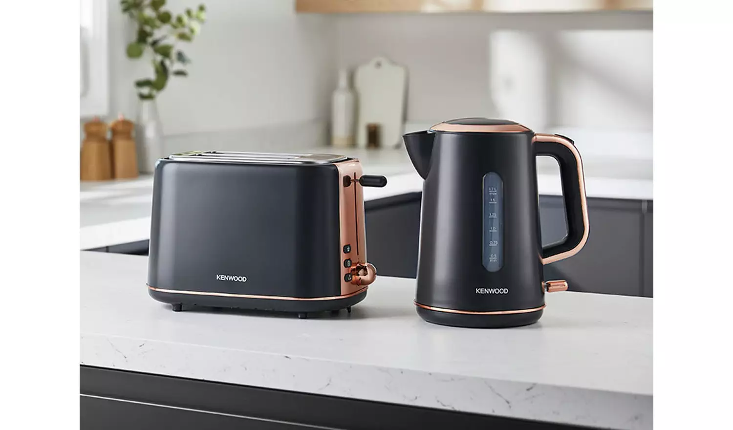 Kenwood ZJP05.C0DG Abbey Kettle - Dark Grey & Rose Gold