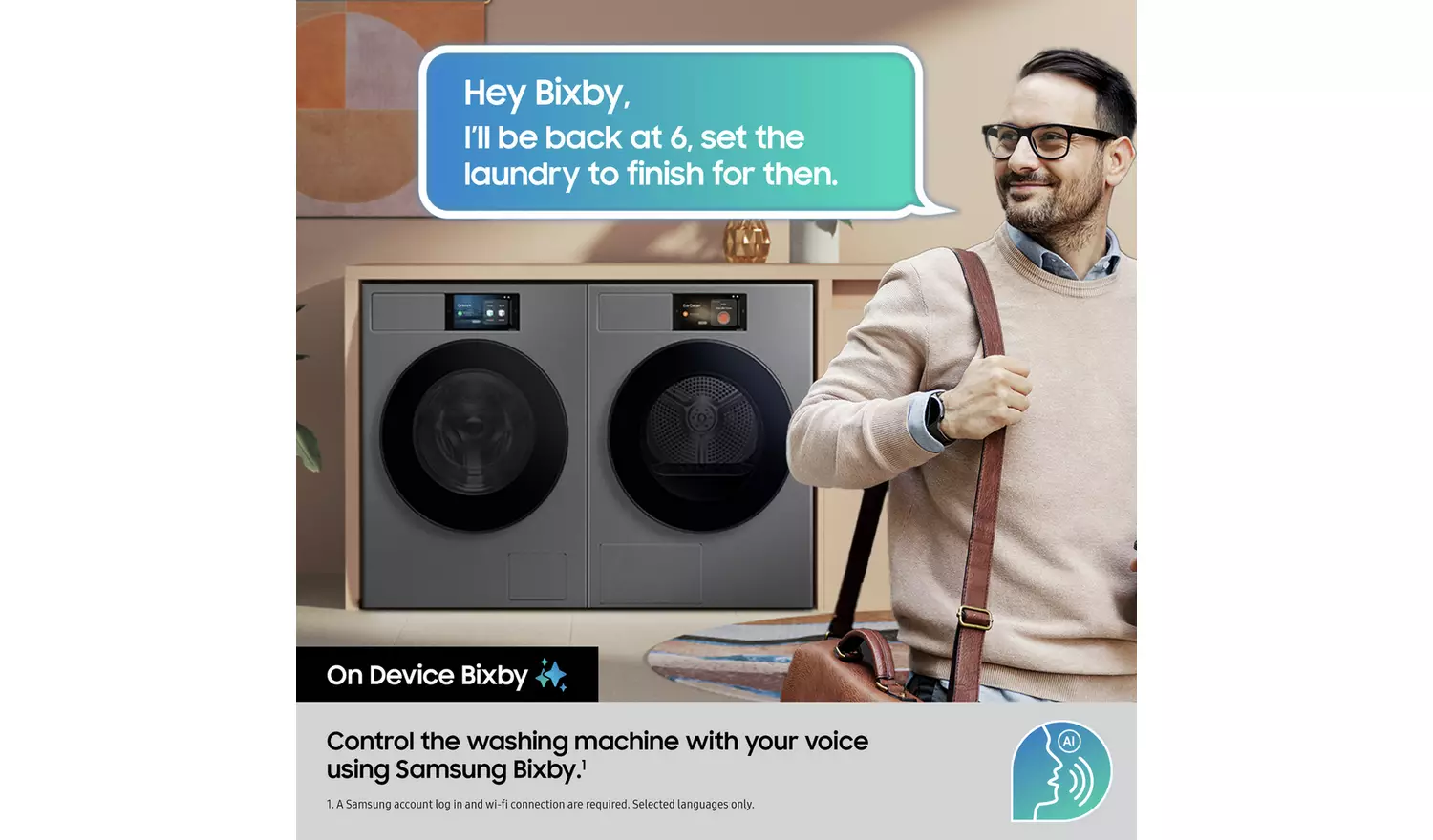 Samsung DV90F09F4SU1 9KG Heat Pump Tumble Dryer - Grey