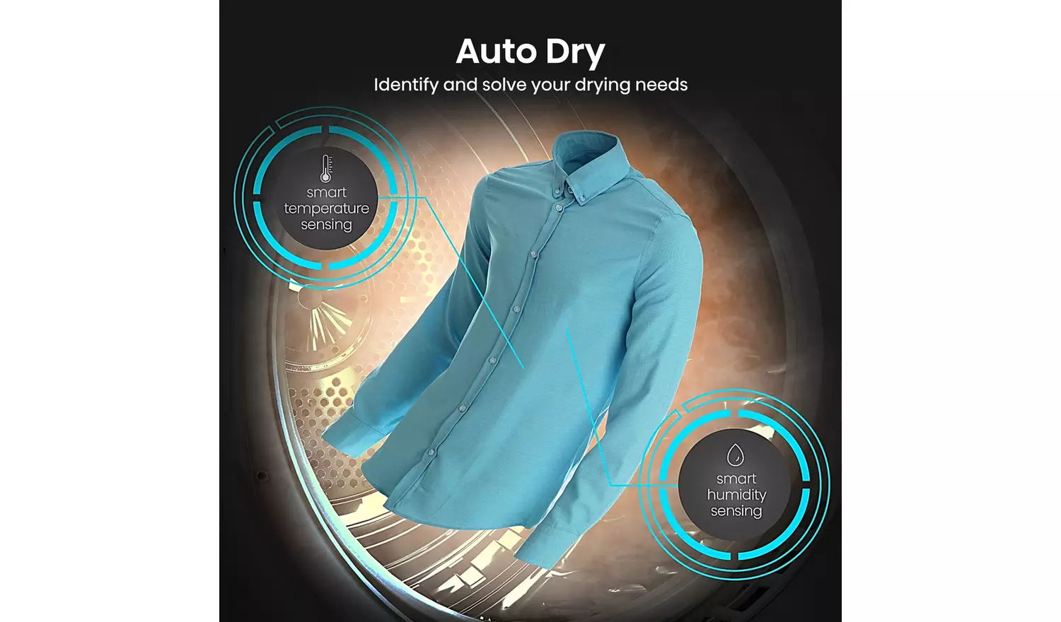 Hisense DH3S902BB3 9KG Heat Pump Tumble Dryer - Black