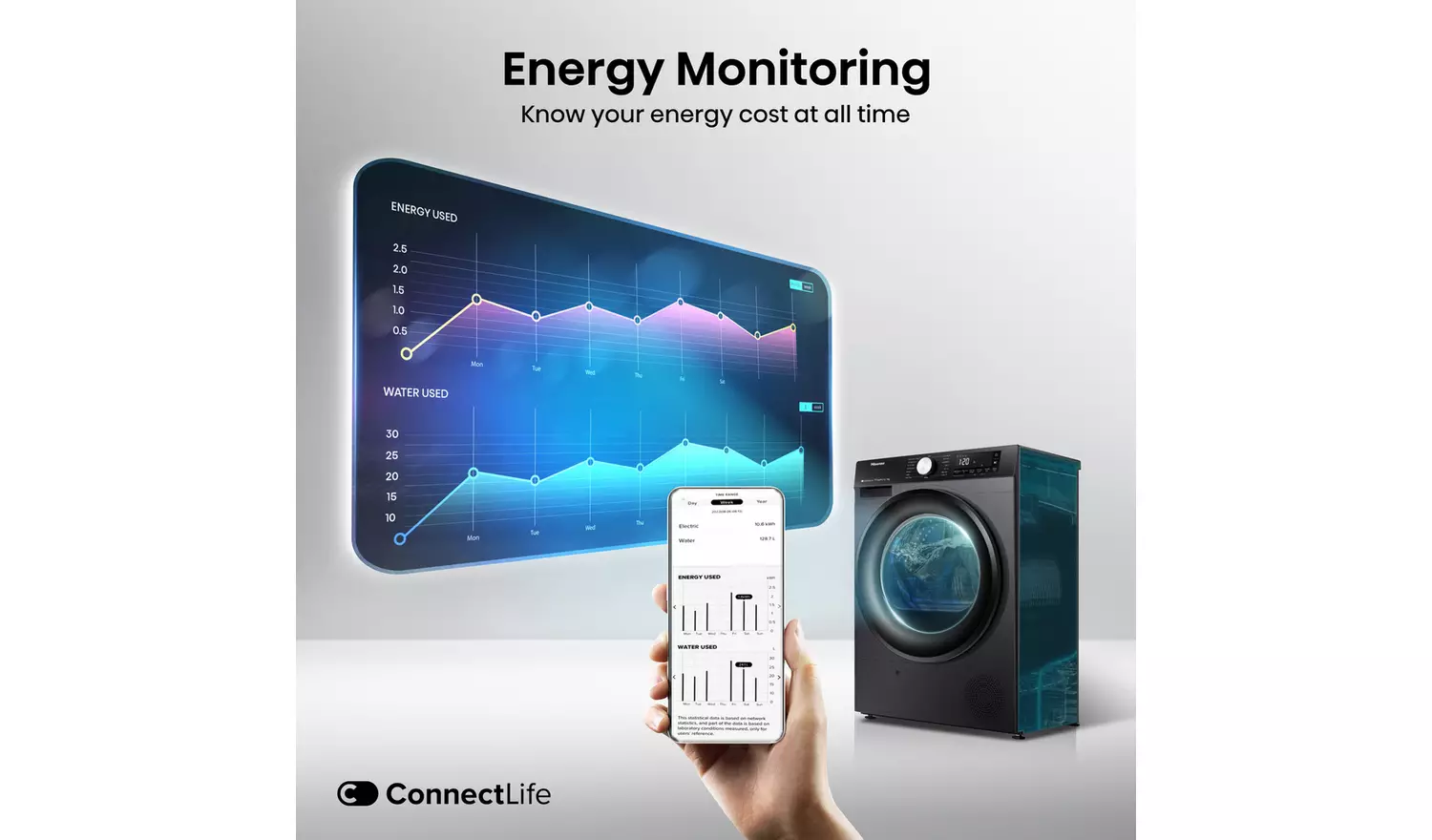 Hisense DH3S902BB3 9KG Heat Pump Tumble Dryer - Black