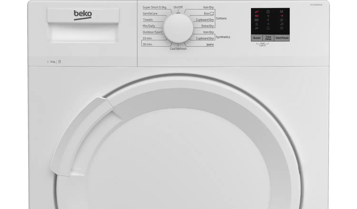 Beko DTLCE90051W 9KG Condenser Tumble Dryer - White