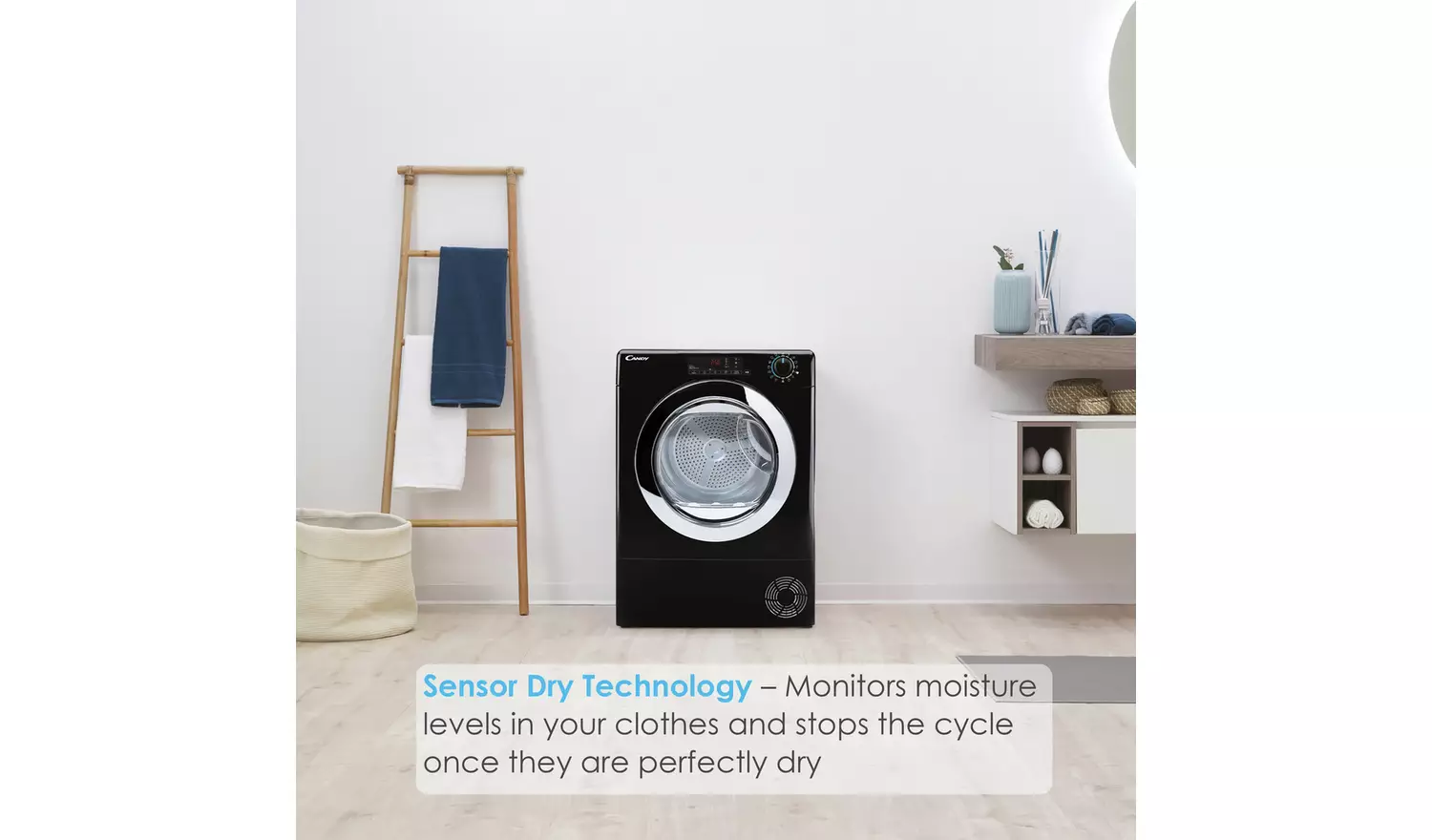 Candy CSOE H9A2DCEB-80 9KG Heat Pump Tumble Dryer - Black