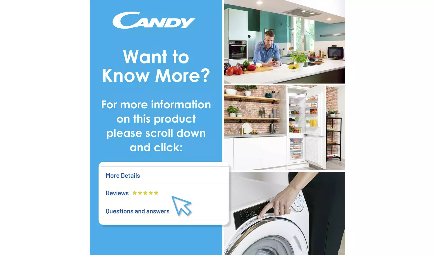 Candy CSEC8LF-80 8KG Condenser Tumble Dryer - White