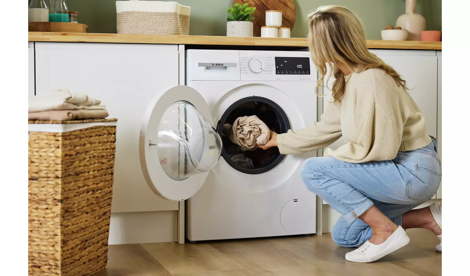 Bosch WNA144V9GB 9KG/5KG 1400 Spin Washer Dryer - White