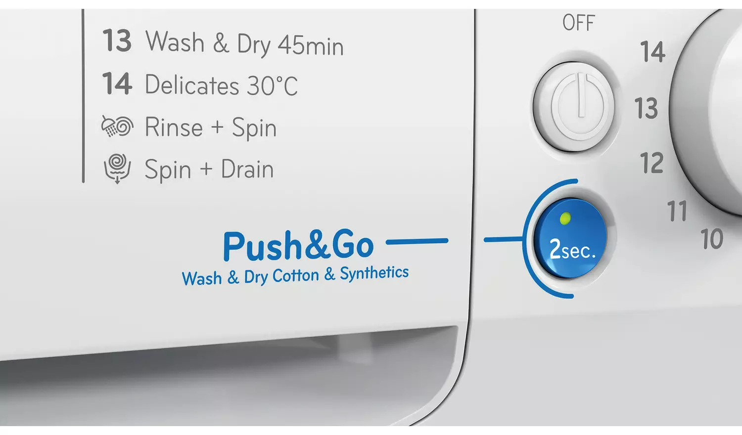 Indesit BDE107436WVUK 10/7KG 1400 Spin Washer Dryer - White