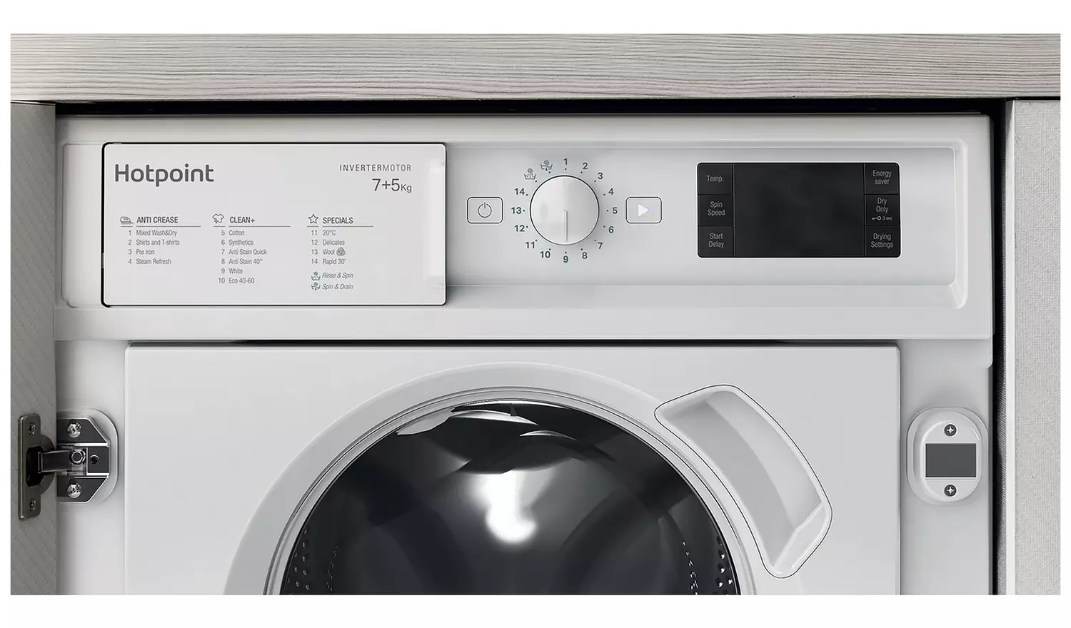 Hotpoint BIWDHG75148UKN 7KG/5KG 1400 Integrated Washer Dryer