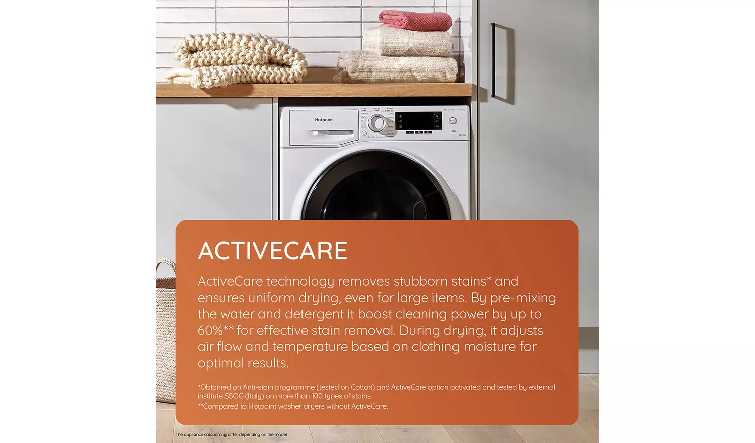 Hotpoint NDD86448WDAUK 8kg/6kg 1400 Spin Washer Dryer- White