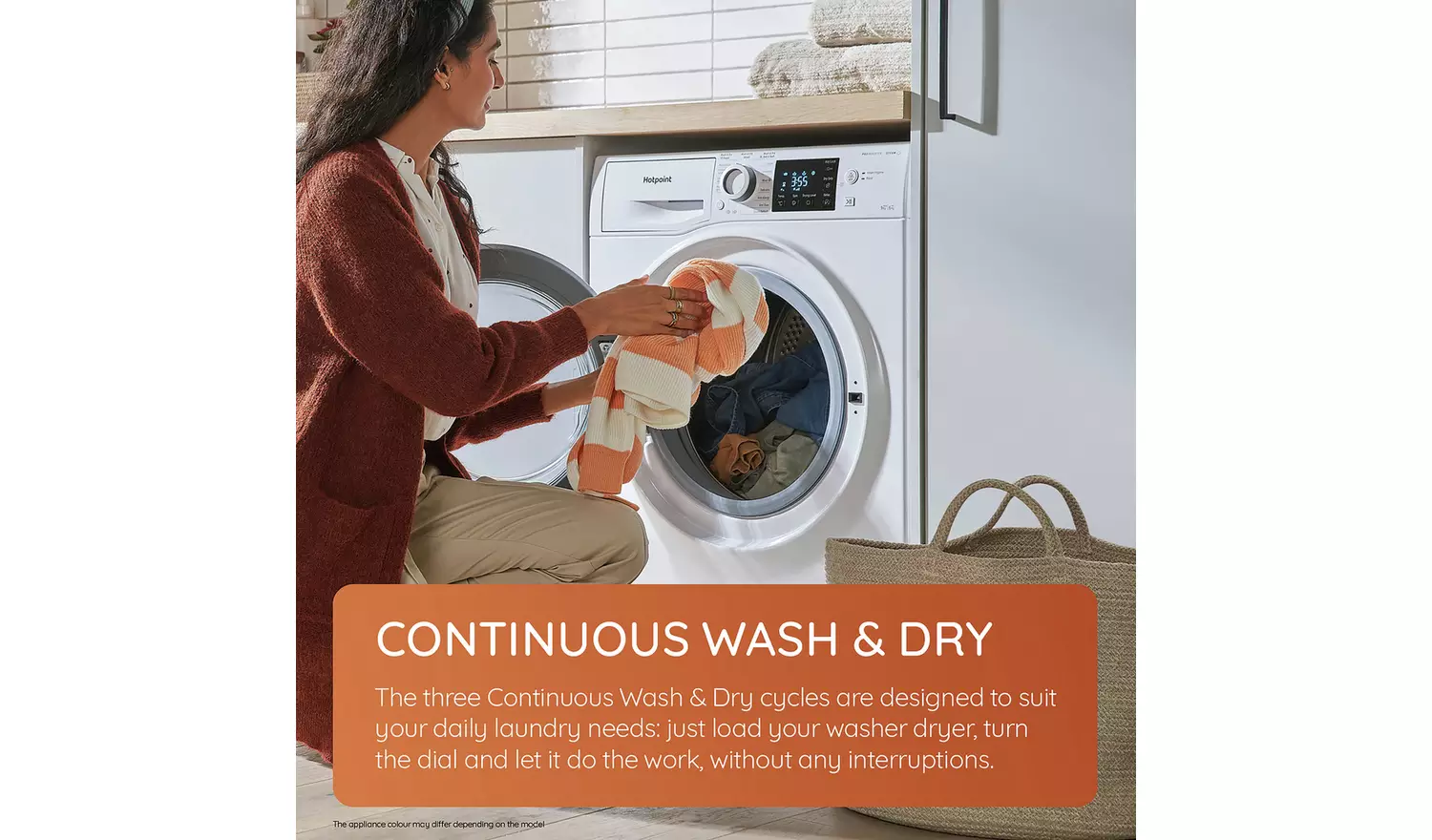 Hotpoint NDD86448WDAUK 8kg/6kg 1400 Spin Washer Dryer- White