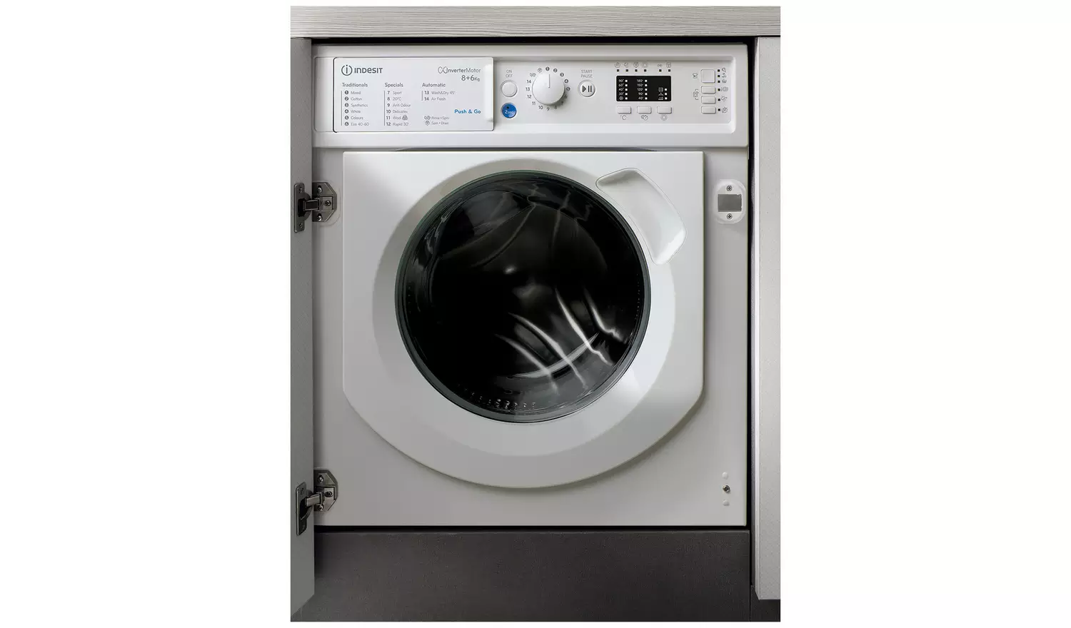 Indesit BIWDIL861485UK 8kg/6kg 1400 Spin Washer Dryer- White