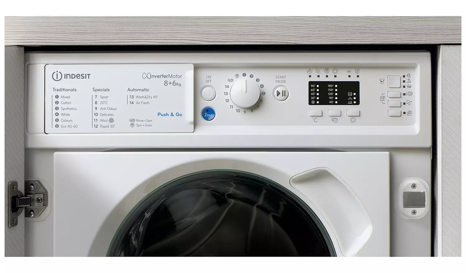 Indesit BIWDIL861485UK 8kg/6kg 1400 Spin Washer Dryer- White