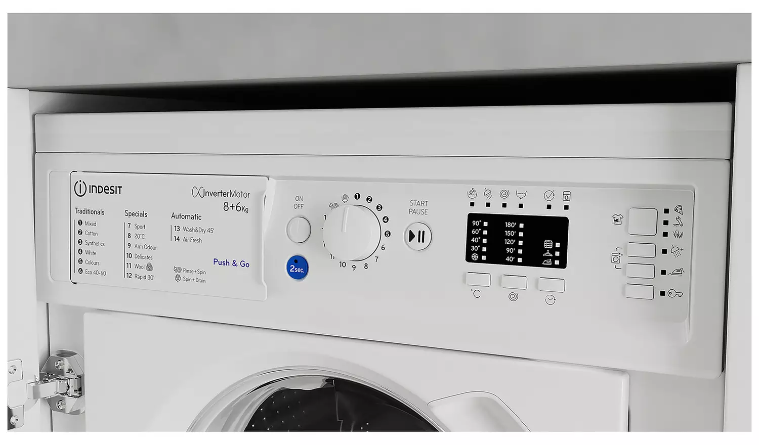 Indesit BIWDIL861485UK 8kg/6kg 1400 Spin Washer Dryer- White