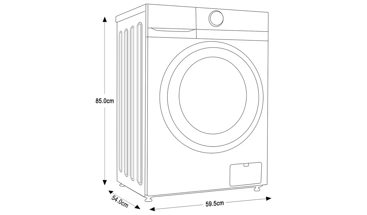 Bush WDSAA86W 8/6KG 1400 Spin Washer Dryer - White