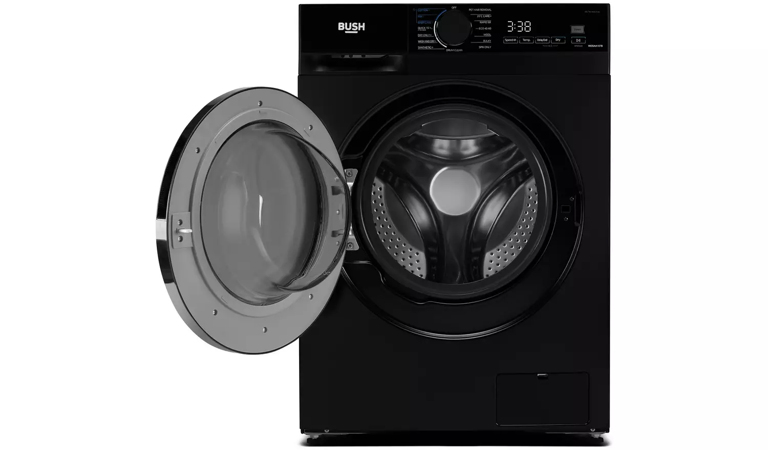 Bush WDSAA107B 10/7KG 1400 Spin Washer Dryer - Black