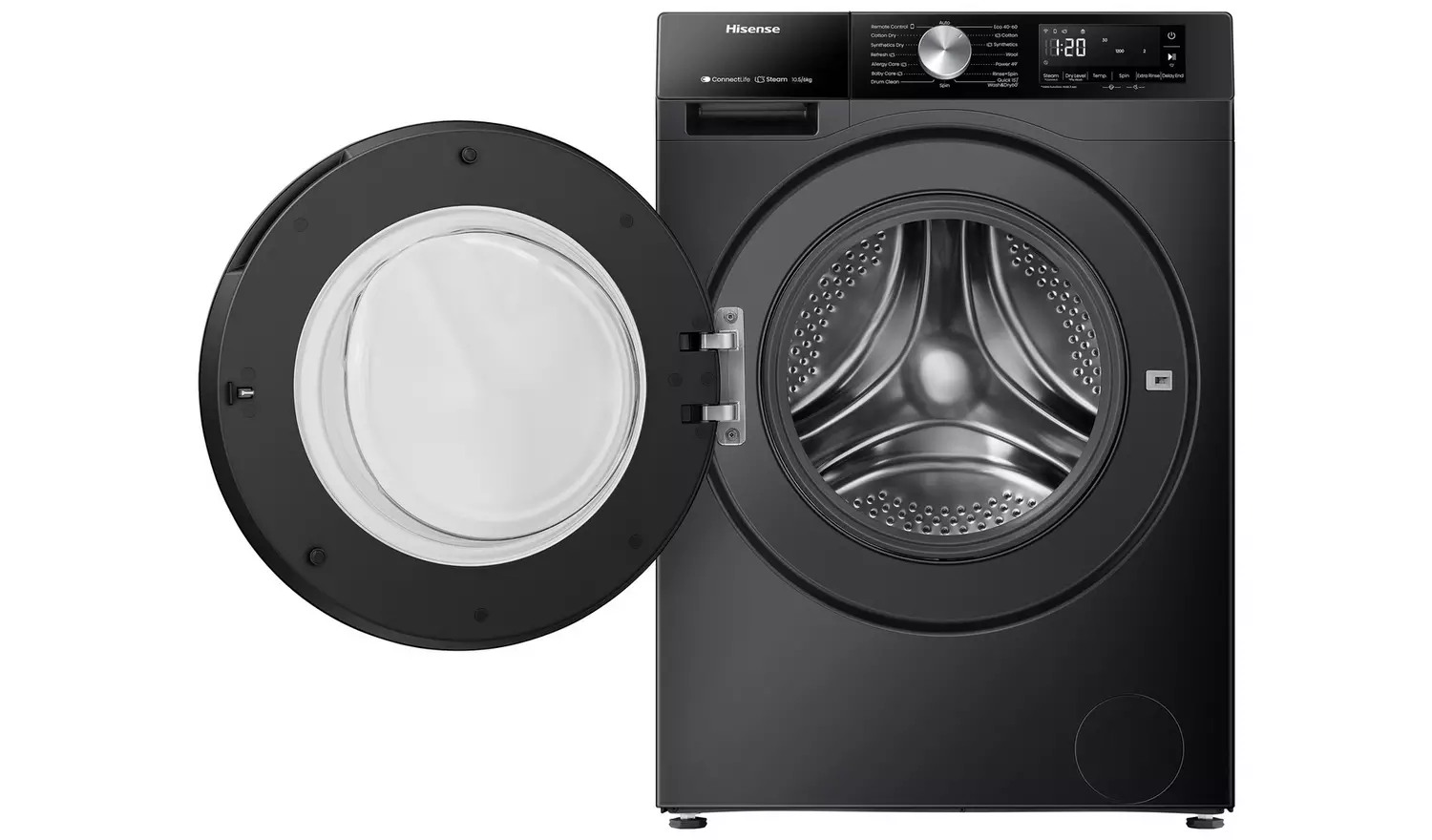 Hisense WD3S1043BB3 10.5/6KG 1400 Spin Washer Dryer - Black