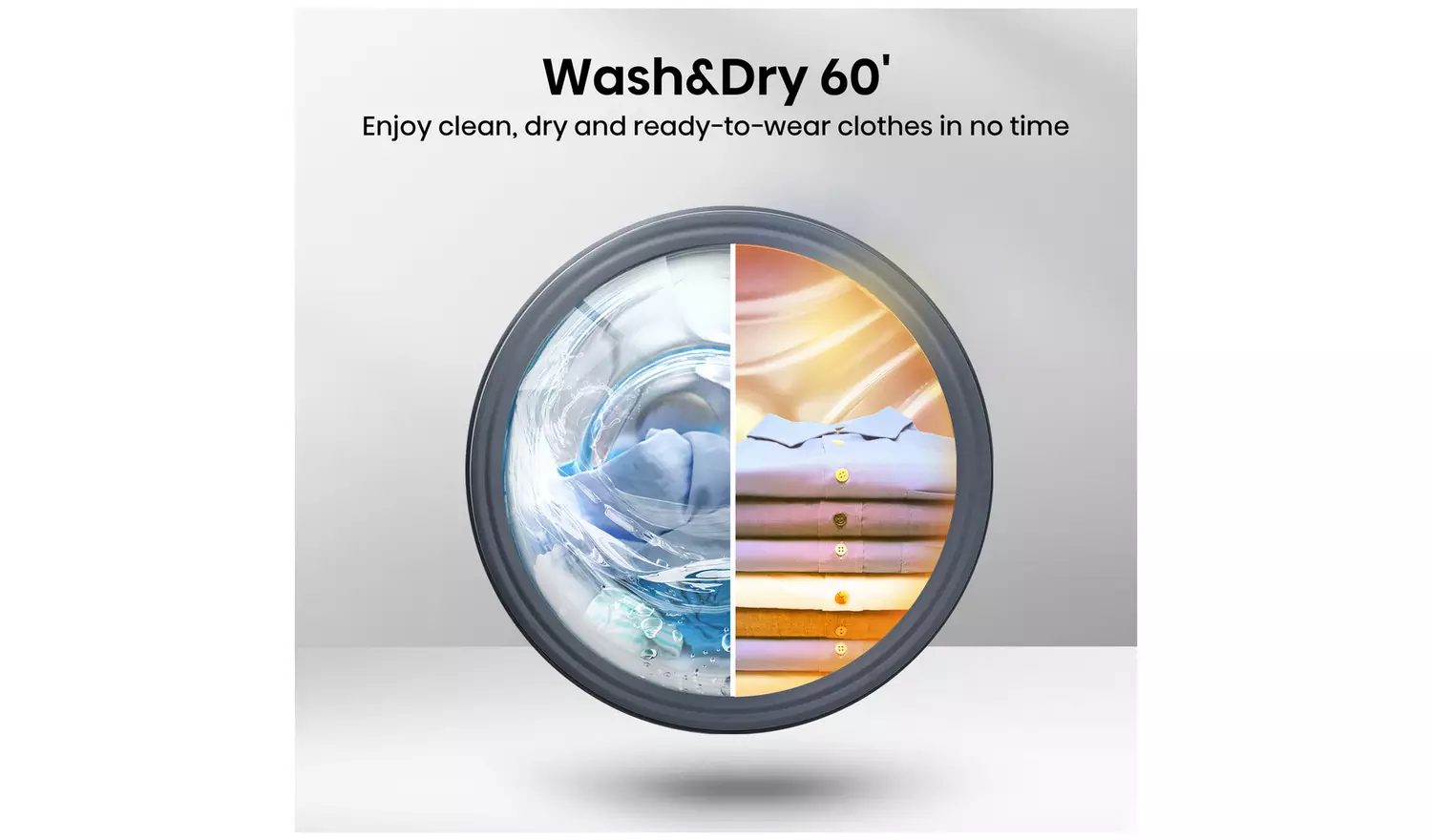 Hisense WD3S8043BB3 8/5KG 1400 Spin Washer Dryer - Black