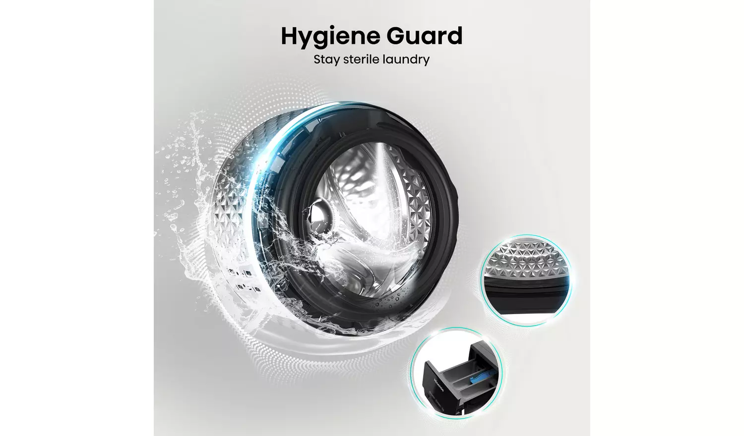 Hisense WD3S8043BB3 8/5KG 1400 Spin Washer Dryer - Black