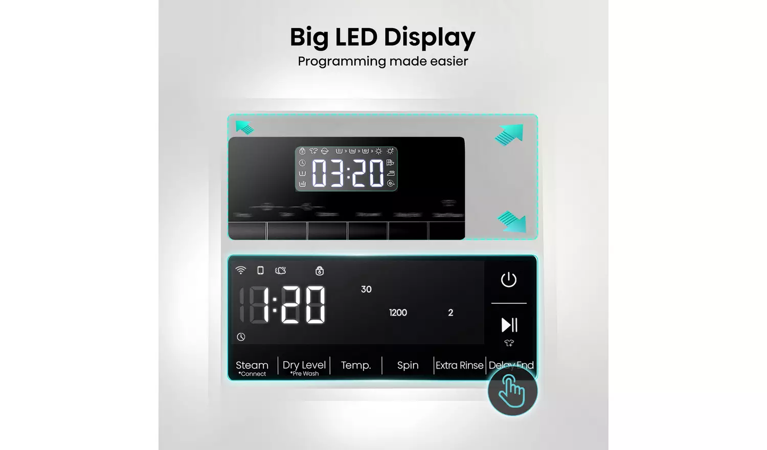 Hisense WD3S8043BB3 8/5KG 1400 Spin Washer Dryer - Black