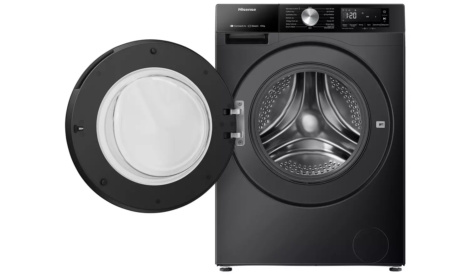 Hisense WD3S8043BB3 8/5KG 1400 Spin Washer Dryer - Black