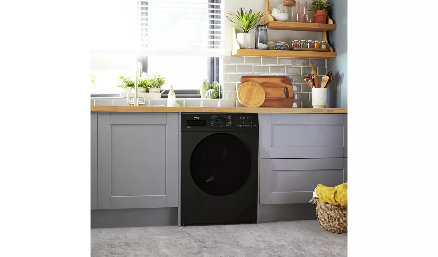 Beko WDL742431B 7KG / 4KG 1200 Spin Washer Dryer - Black