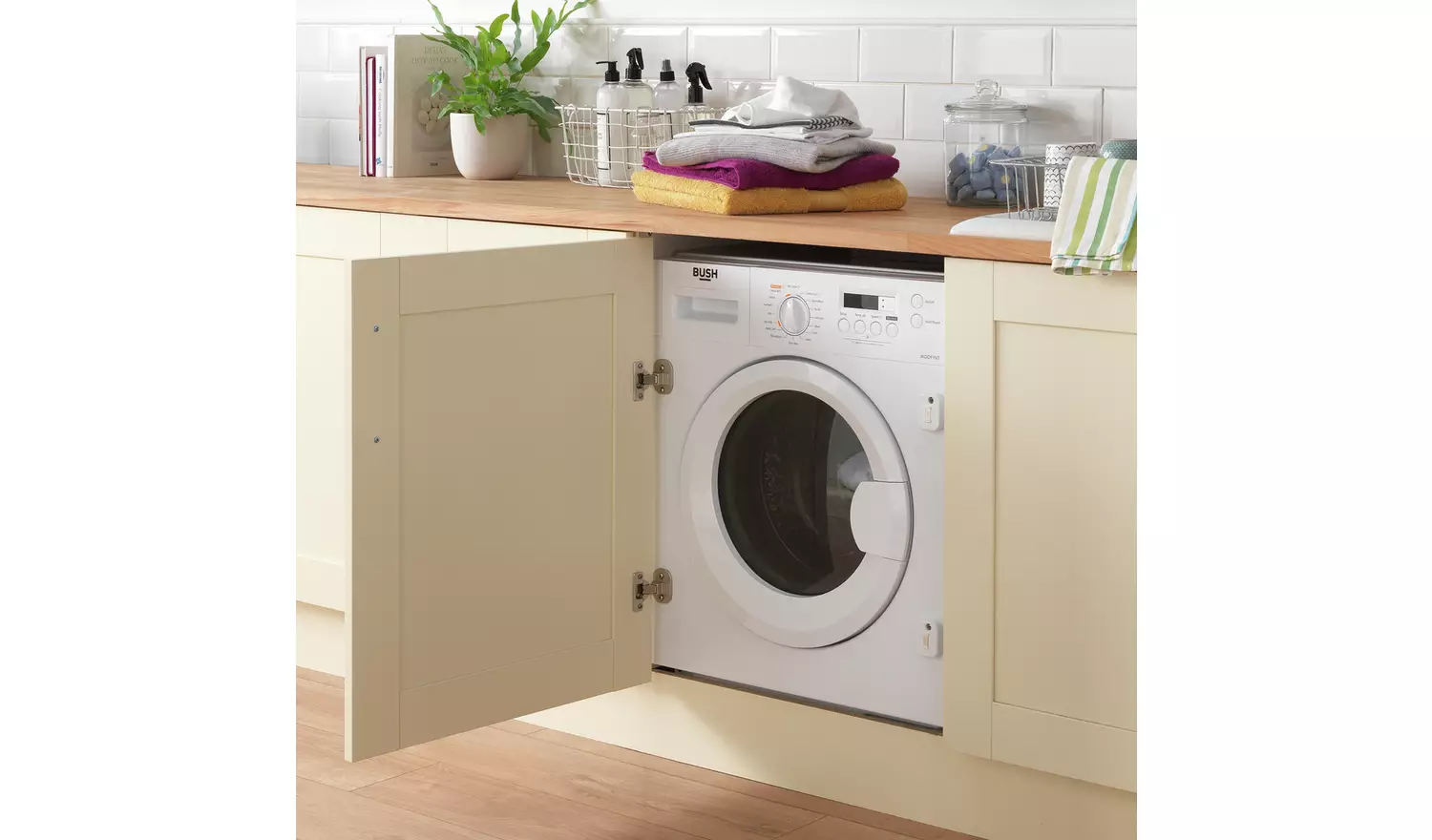 Bush WDSAEINT86 8KG/6KG 1400 Spin Washer Dryer - White