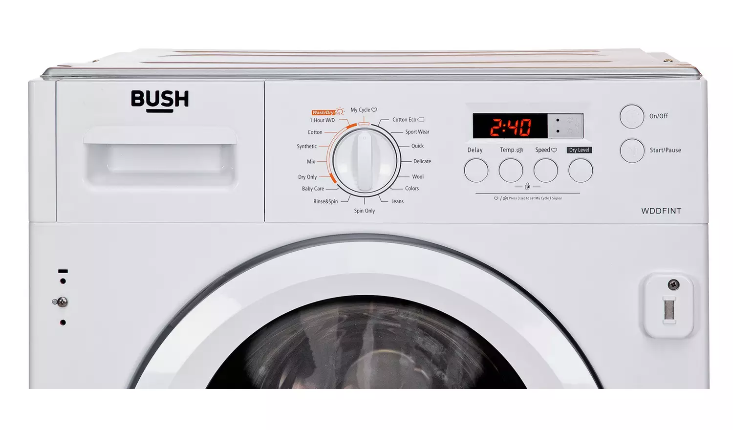 Bush WDSAEINT86 8KG/6KG 1400 Spin Washer Dryer - White