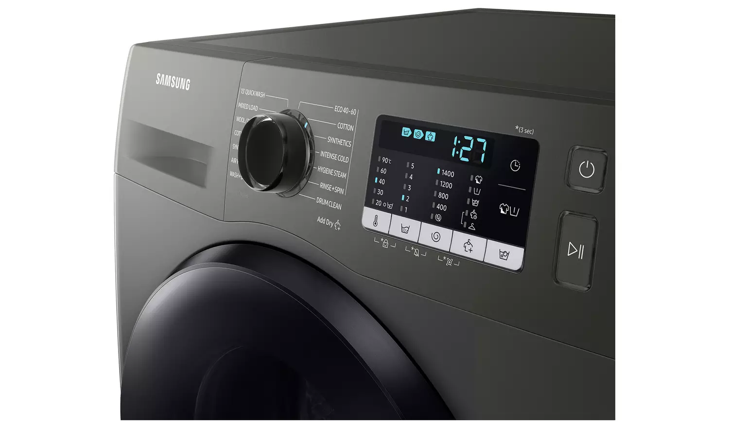 Samsung WD90TA046BX/EU 9KG/6KG 1400 Washer Dryer - Graphite