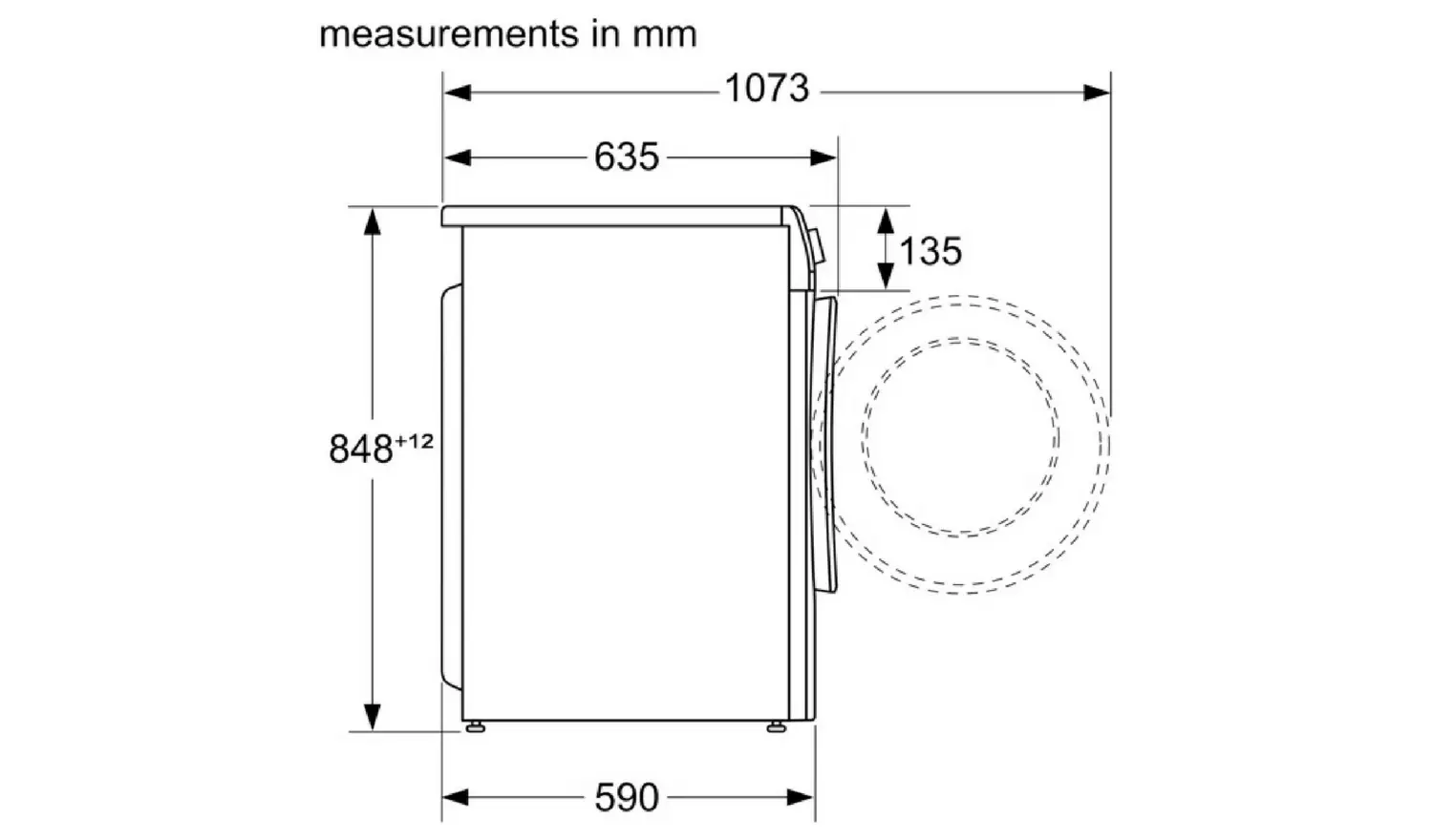 Bosch WNA134U8GB 8KG/5KG 1400 Spin Washer Dryer - White