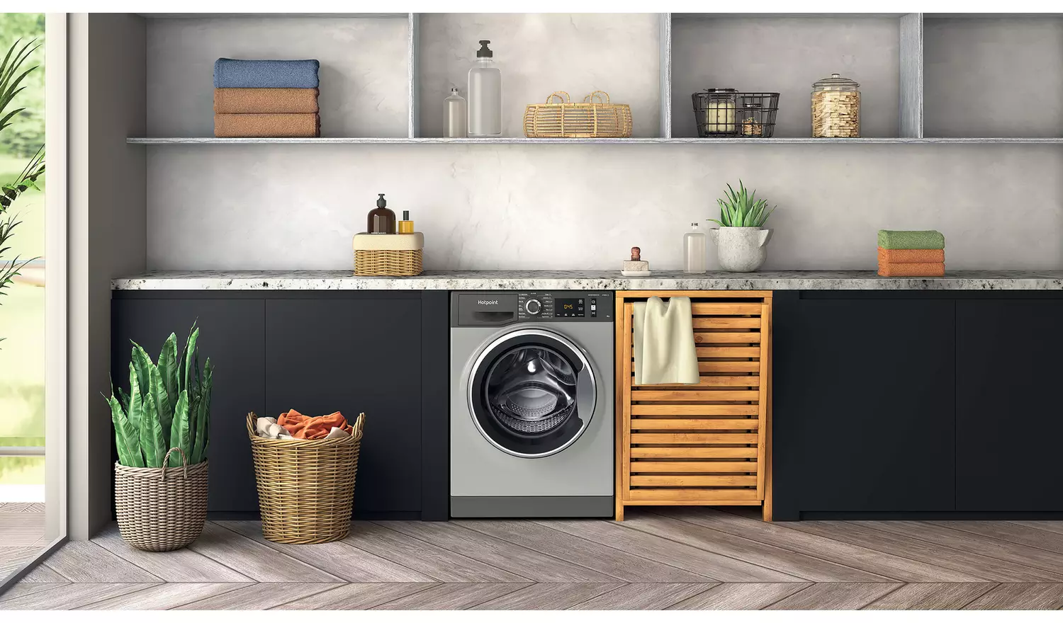 Hotpoint NM11948GCAUK 9KG 1400 Spin Washing Machine-Graphite