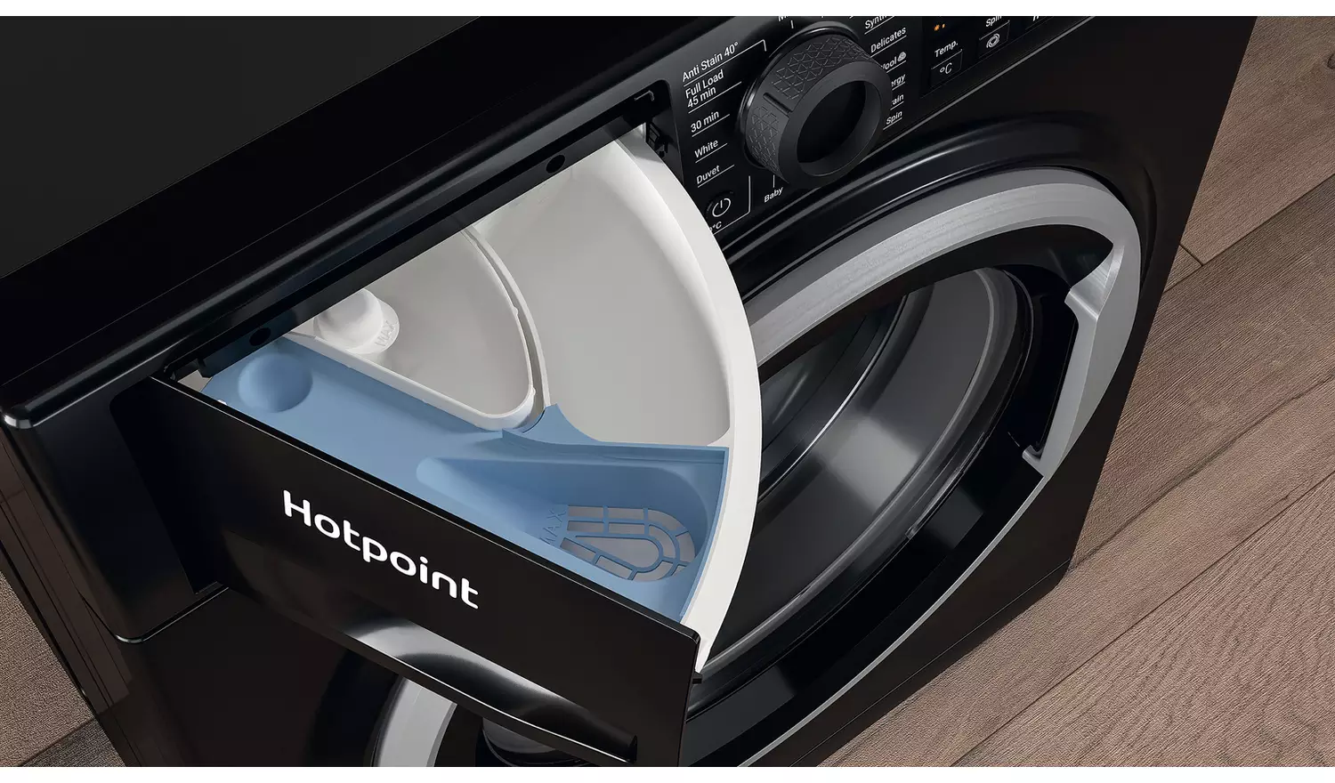 Hotpoint NSWM846BSUK 8KG 1400 Spin Washing Machine - Black