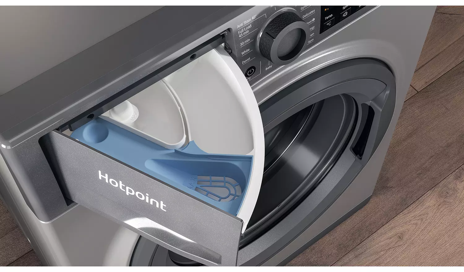 Hotpoint NSWM846GGUK 8KG 1400 Spin Washing Machine-Graphite