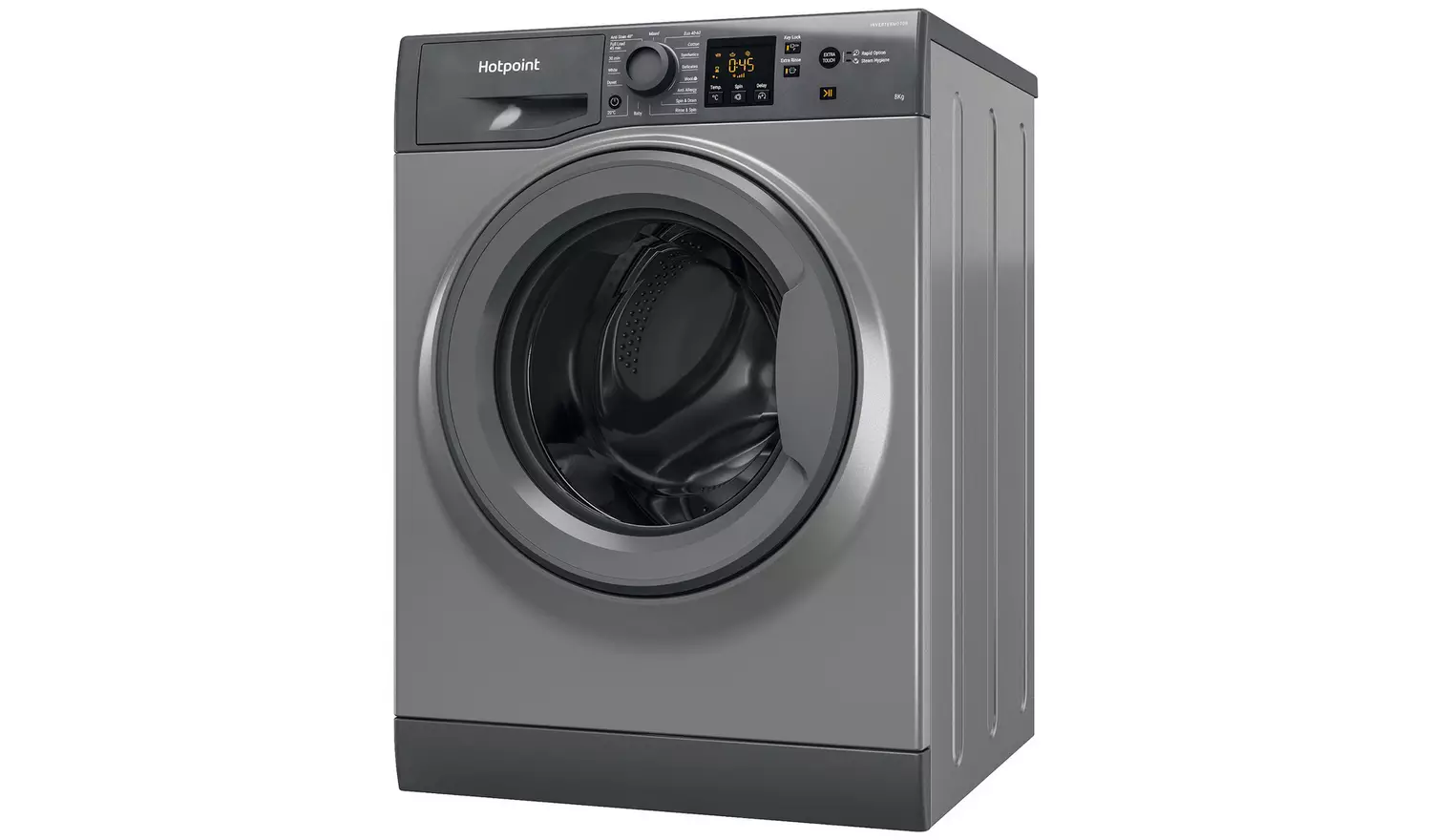 Hotpoint NSWM846GGUK 8KG 1400 Spin Washing Machine-Graphite