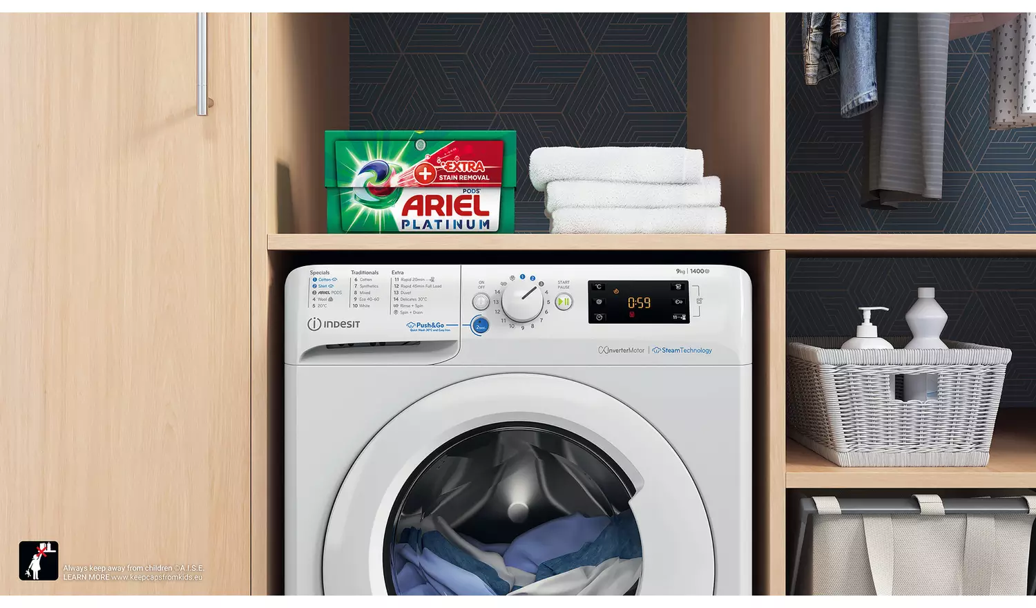 Indesit BWE91496XWVUK 9KG 1400 Spin Washing Machine - White