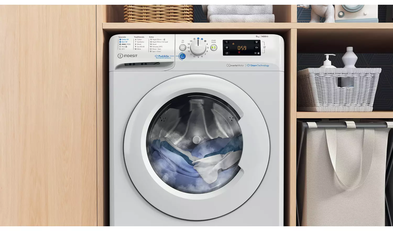 Indesit BWE91496XWVUK 9KG 1400 Spin Washing Machine - White