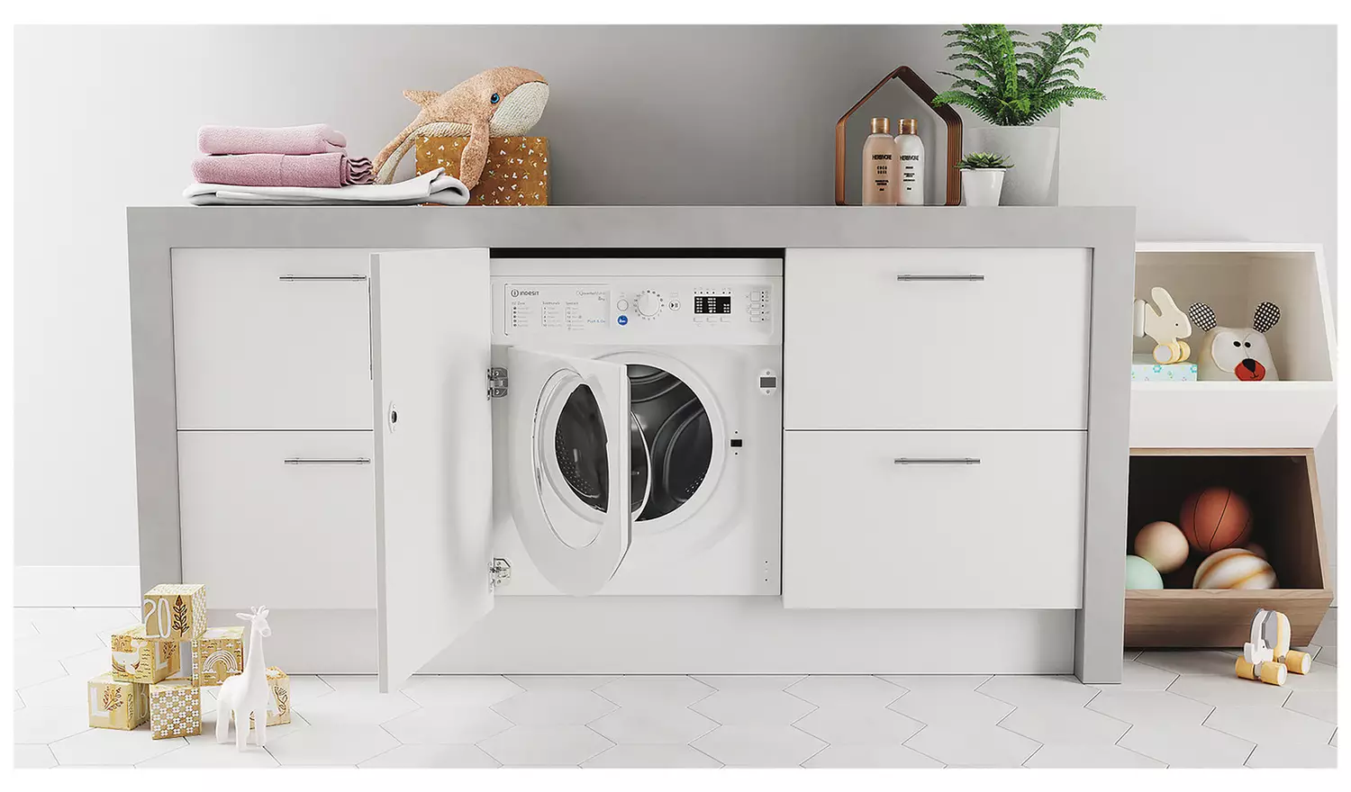 Indesit BIWMIL81485UK 8KG 1400 Integrated Washing Machine