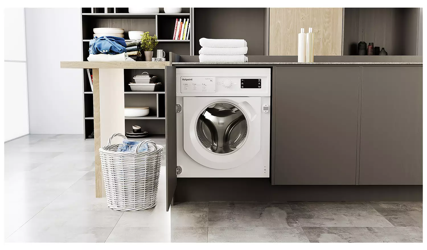 Hotpoint BIWMHG91485UK 9KG 1400 Integrated Washing Machine