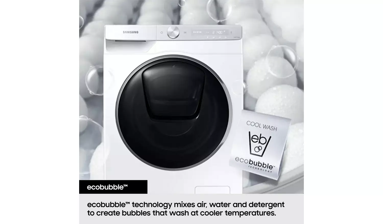 Samsung AI Energy WW80CGC04DAB 8kg Washing Machine - Black